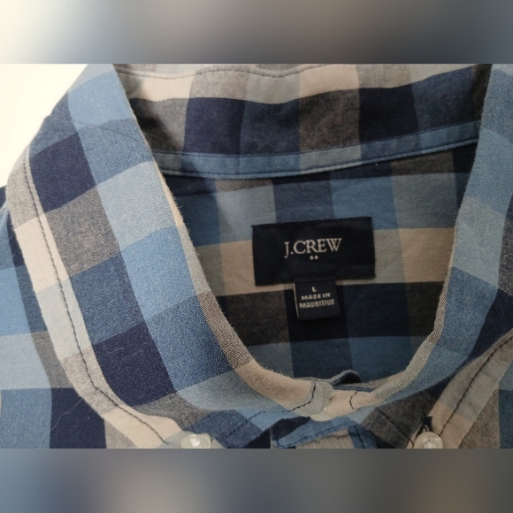 J.Crew  Men's Cotton Longsleeve Plaid Button Down Shirt. Size L - Picture 7 of 8